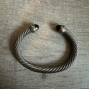 David Yurman Cable Classics Bracelet in Sterling Silver with Black Onyx